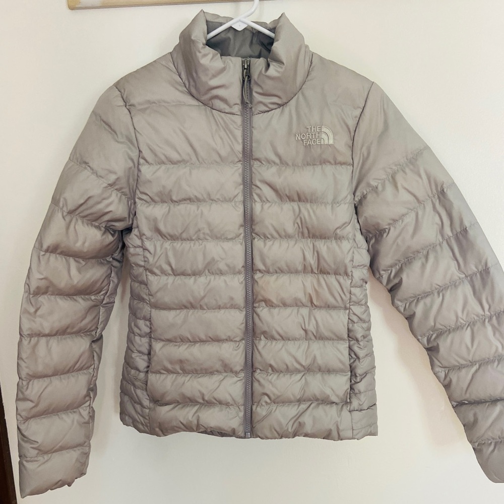 The North Face Women's Light Gray Puffer Jacket size Small